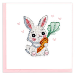 Quilled Kawaii Bunny Greeting Card