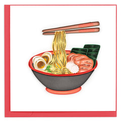 Quilled Ramen Bowl Greeting Card