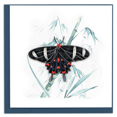 Quilled Butterfly on Bamboo Greeting Card