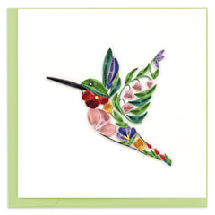 Quilled Decorative Floral Bird Greeting Card