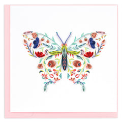 Quilled Floral Butterfly Greeting Card