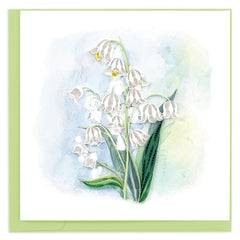 Quilled Lily of the Valley Greeting Card