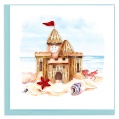 Quilled Sand Castle Greeting Card