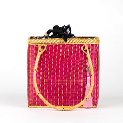 Hand-woven Bamboo Bag | Totally Totes (Pink)