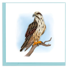 Quilled Saker Falcon Greeting Card
