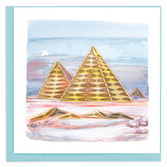 Quilled Pyramids of Giza Greeting Card