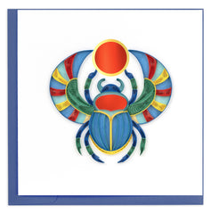 Quilled Egyptian Scarab Beetle Greeting Card