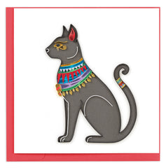 Quilled Egyptian Cat Greeting Card
