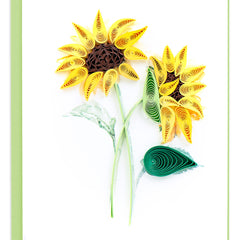 Quilled Sunflower Bouquet Gift Enclosure Mini Card