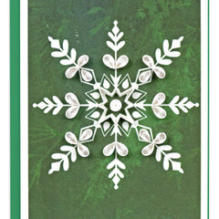 Quilled Snowflake on Pine Gift Enclosure Mini Card