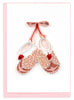 Quilled Knitted Pink Baby Booties Gift Enclosure Mini Card