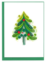 Quilled Christmas Tree Gift Enclosure Mini Card