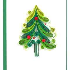 Quilled Christmas Tree Gift Enclosure Mini Card