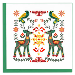 Quilled Scandinavian Christmas Greeting Card