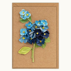 Blue Hydrangeas Thank You Handmade Card