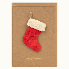 Handmade Christmas Stocking Greeting Card