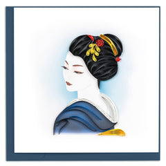 Quilled Geisha Greeting Card