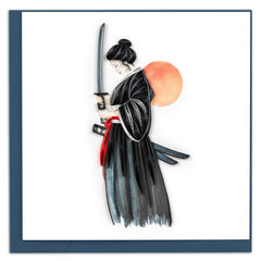 Quilled Female Samurai Greeting Card