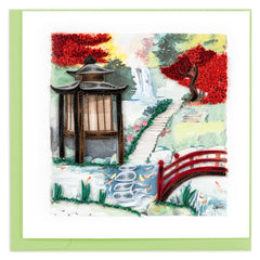 Quilled Japanese Garden Greeting Card