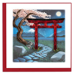 Quilled Torii Gate Greeting Card