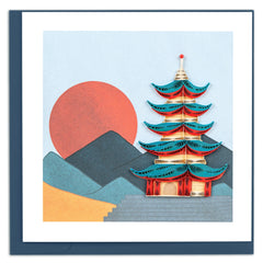 Quilled Pagoda Greeting Card