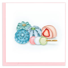 Quilled Japanese Desserts Greeting Card