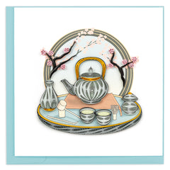 Quilled Tea Ceremony Greeting Card
