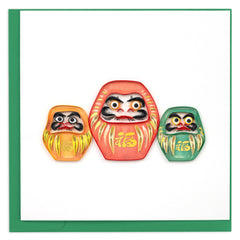 Quilled Daruma Greeting Card