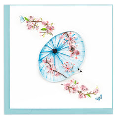 Quilled Floral Umbrella Greeting Card