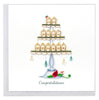 Quilled Wedding Cupcake Tower Greeting Card