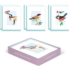 Quilled Decorative Birds Note Card Box Set