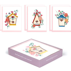 Quilled Birdhouses Note Card Box Set