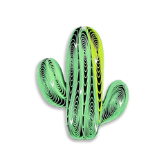 Cactus 2D Ornament - Single