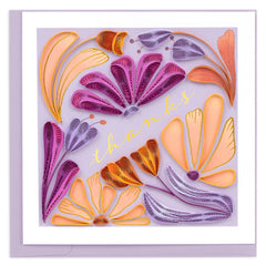 Quilled Bold Floral Thank You Greeting Card