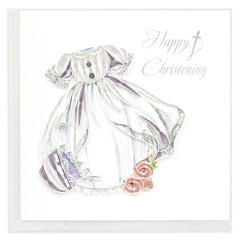 Quilled Christening Girl Greeting Card