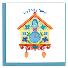 Quilled Cuckoo Clock Birthday Greeting Card