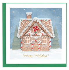 Quilled Gingerbread House Greeting Card