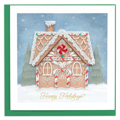 Quilled Gingerbread House Greeting Card