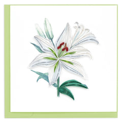 Quilled Madonna Lily Bloom Greeting Card