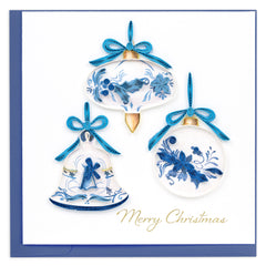 Quilled Delft Blue Ornaments Greeting Card