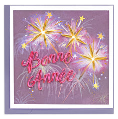 Quilled New Years Eve (French) Greeting Card