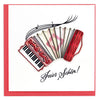 Quilled Celebrate Accordion (German) Greeting Card