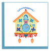 Quilled Cuckoo Clock Birthday (German) Greeting Card