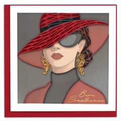 Quilled Fashion Birthday (Italian) Greeting Card