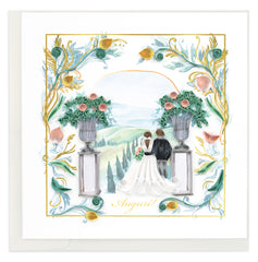 Quilled Tuscan Wedding (Italian) Greeting Card