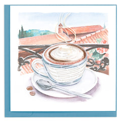 Quilled Cappuccino Greeting Card