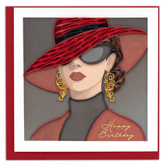 Quilled Fashion Birthday Greeting Card