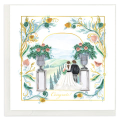 Quilled Tuscan Wedding Greeting Card