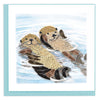 Quilled Hugging Otters Greeting Card