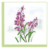 Quilled Alaskan Fireweed Wildflowers Greeting Card